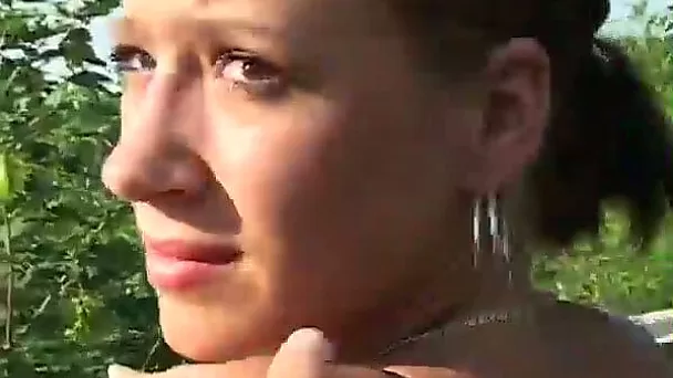 Big breasted redhead finger fucks her pretty pink pussy