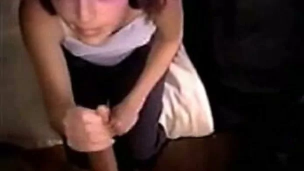 Proper handjob by my adorable dark haired sweetheart