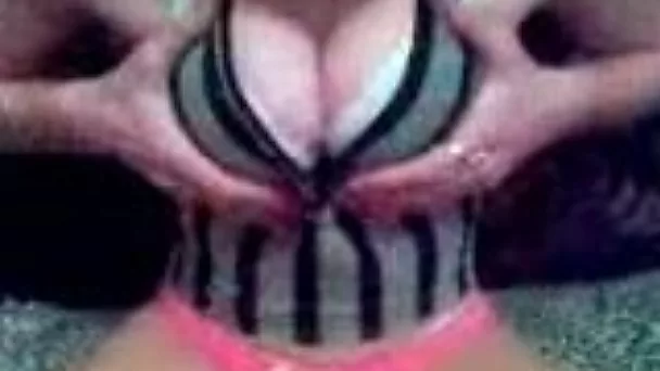 Amazingly cute brunette girlfriend exposes her body all naked