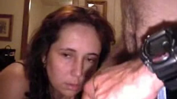 Awesome long dick for my mature wife to suck on webcam
