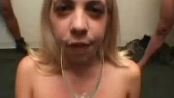 That blonde teen bitch came back for more cum fiesta