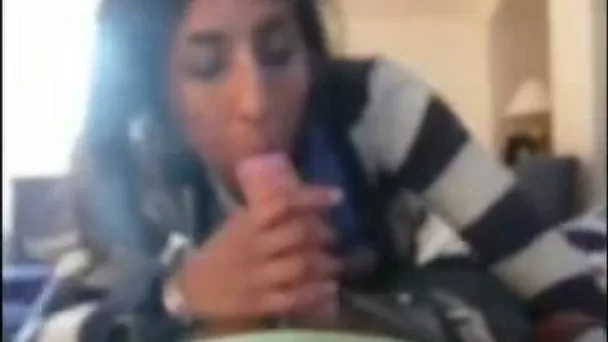 My busty Indian princess sucks my dick in student flat
