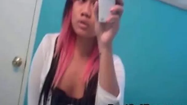Pink haired teen solo