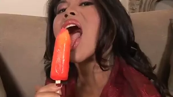 Asian temptress with gorgeous ass gives sloppy head before doggyfuck