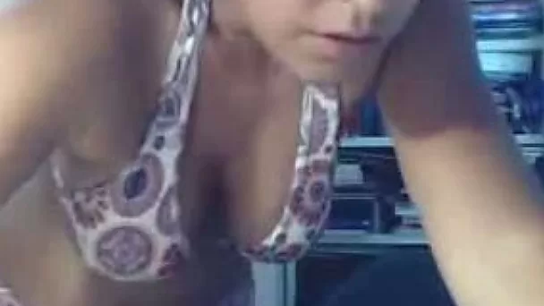 Kinky and slutty bitch with nice boobs shows me her body