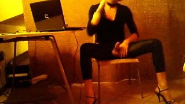 Sexy and filthy whore with nice body smokes a cigarette