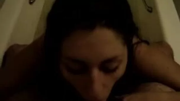 Natasha blowjob in bathroom