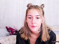Pov webcam of skinny babe fuck herself hard