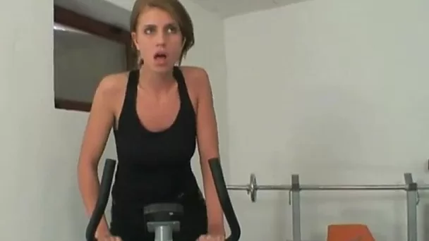 Gym instructor fucks slutty blond babe