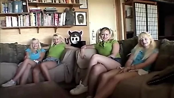 Milton Twins with lesbian friends licks pussy