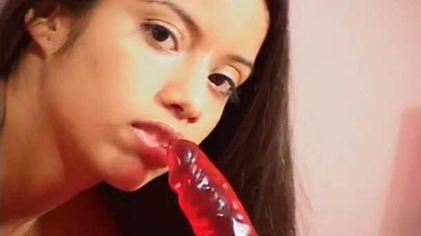 Latina teen toys her tight pussy