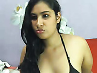 Chatting with a sexy brown skin latina in sexy thongs on webcam