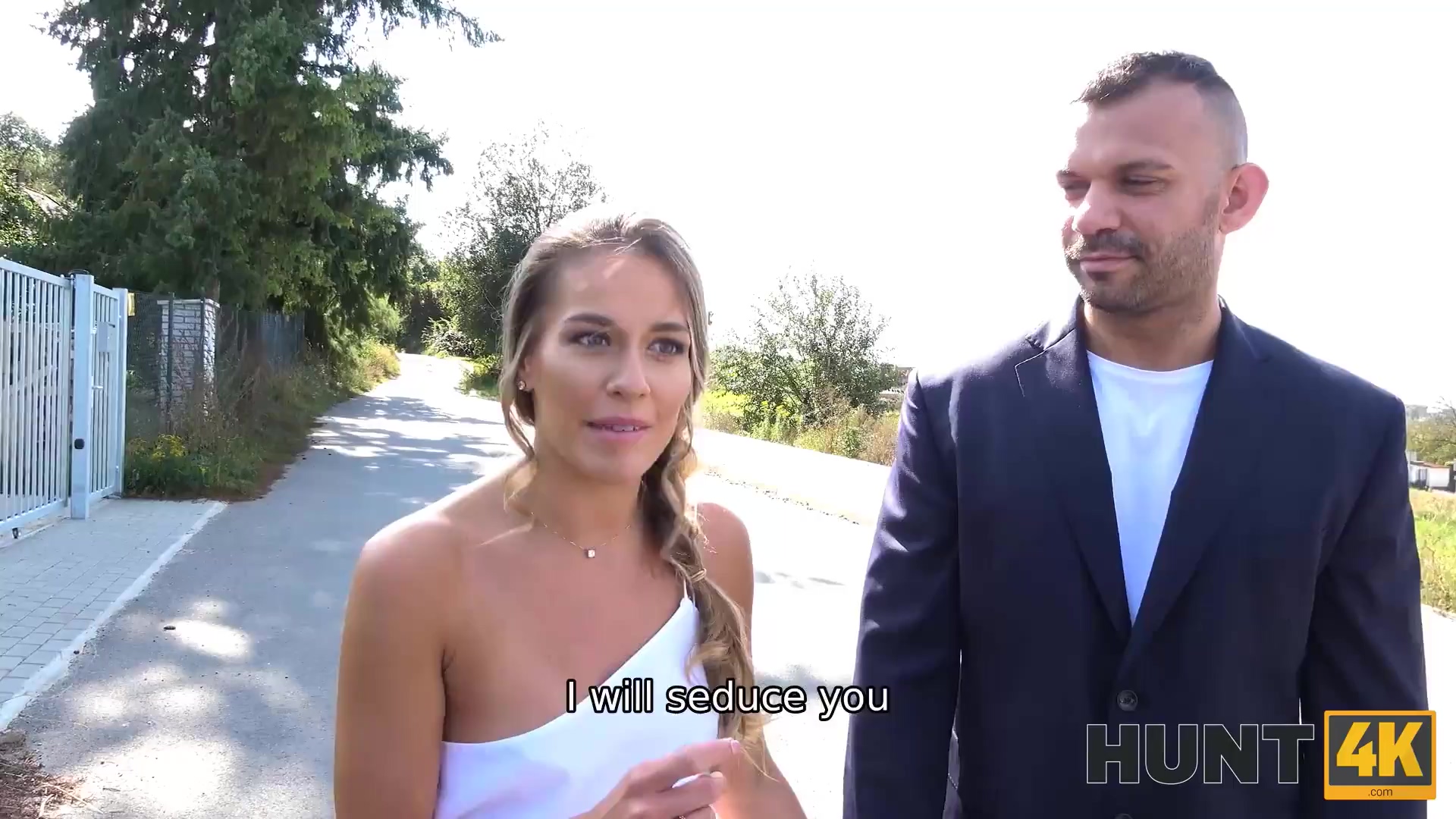 Husband watches wife