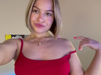 Amazing blonde fucks herself with a dildo
