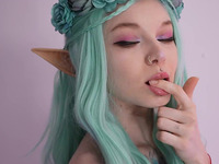 Beautiful Elf girl gives a blowjob and gets her anal hole rammed
