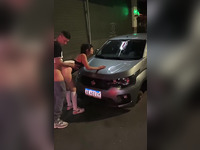 A whore fucked in the street by a customer