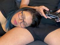 Mom was lying on my knees while I was playing the console and my dick got hard, so I had to fuck her in mouth
