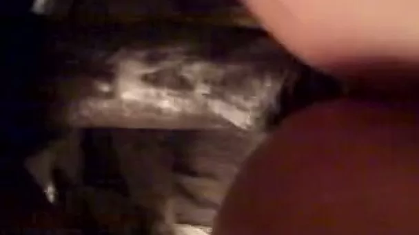 A super black dick behind me entering my pussy gently