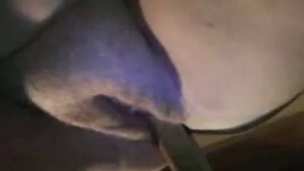 My whorish BBW brunette gets double penetrated with a chair