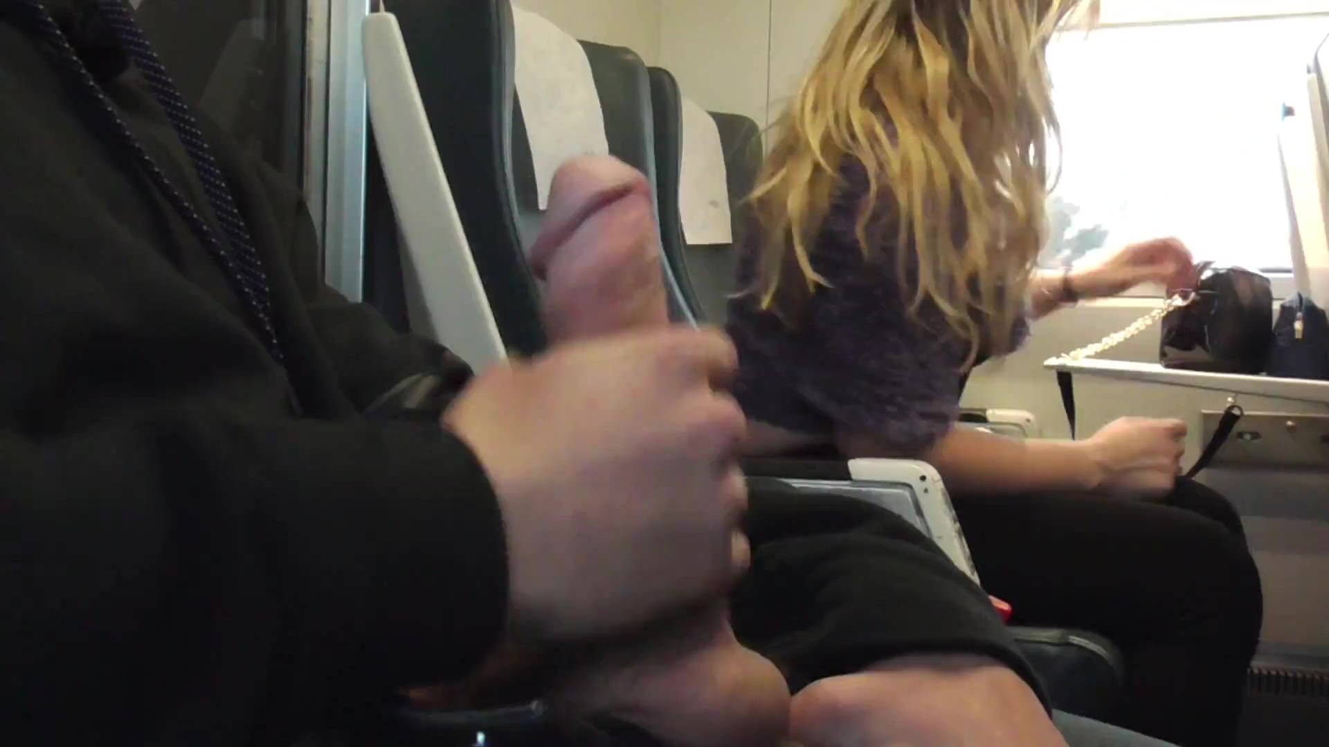 Curly Blonde Girl Sucks Strangers Dick In The Train Video 