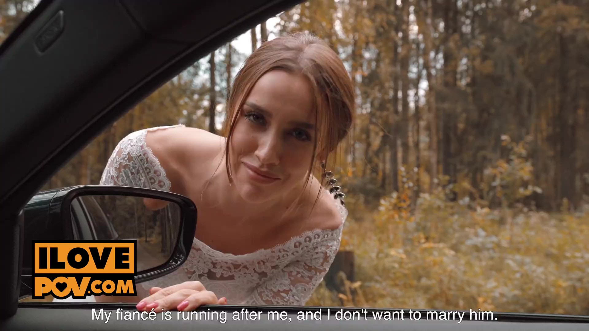 Runaway bride gives a blowjob to stranger driver and gets her hoochie nailed hard