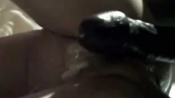 Big black dick of my fuck friend creampies my pink cunt