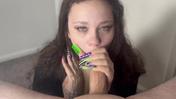 Schöne heiße Ladung in meinem Mund