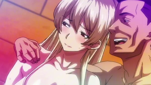 Wildes Hentai: Schau zu, wie ein sexy blondes Mädchen mit riesigen Titten ihre Muschi mit einem riesigen Schwanz zerstört und eine Creampie bekommt