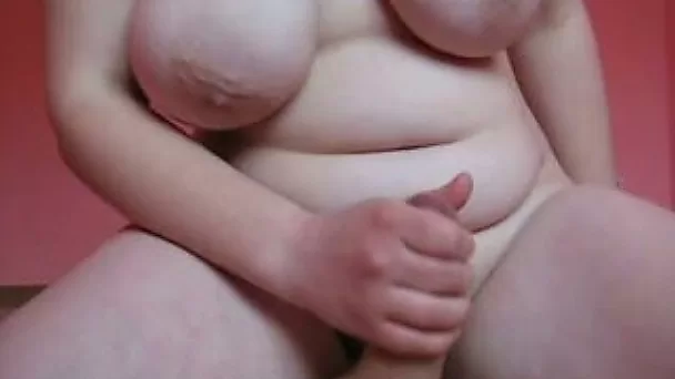 My curvy enchantress jerks off my fat cock and rides it on top
