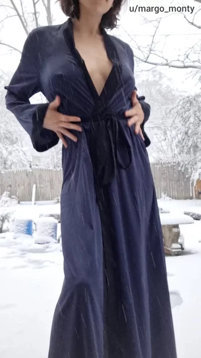 Braving the cold to be your personal snow angel